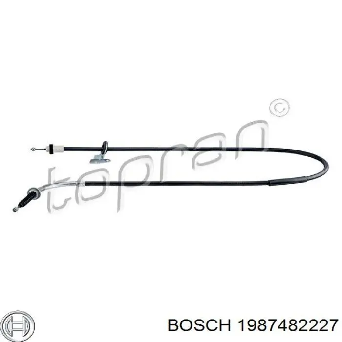 Трос ручного тормоза задний Bosch 1987482227 цена, от 23.63 USD
