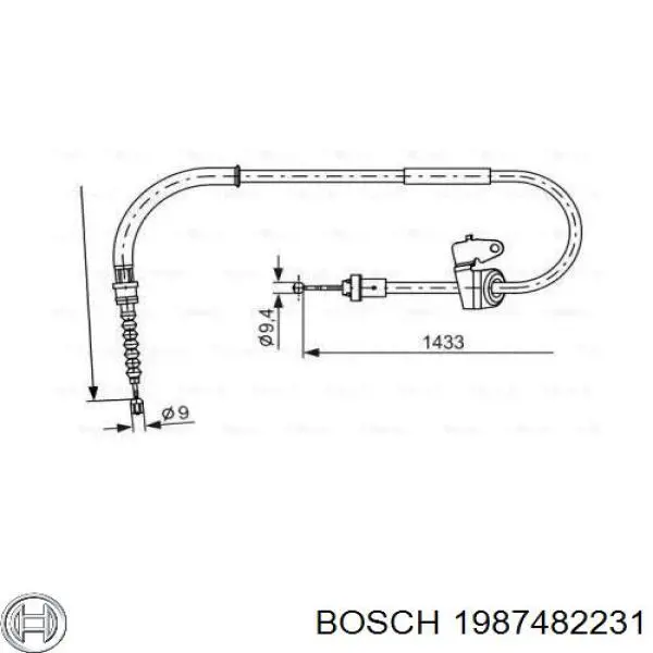 Трос ручника 1987482231 Bosch