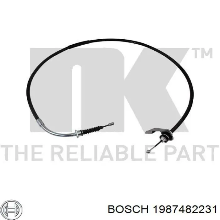 Cable de freno de mano trasero izquierdo 1987482231 Bosch