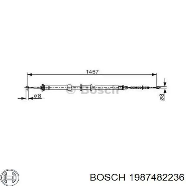 Задний правый трос ручника 1987482236 Bosch