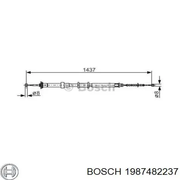 Задний правый трос ручника 1987482237 Bosch