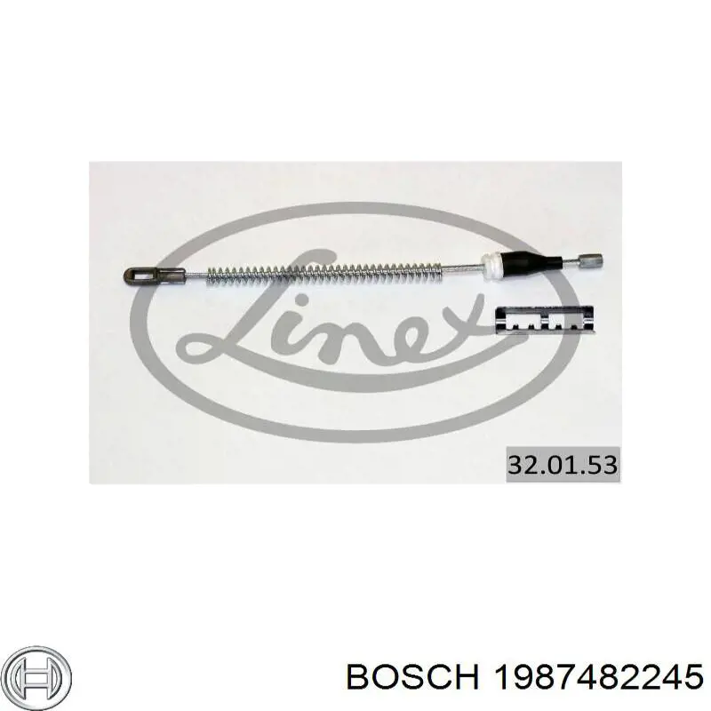 1987482245 Bosch Трос ручного тормоза