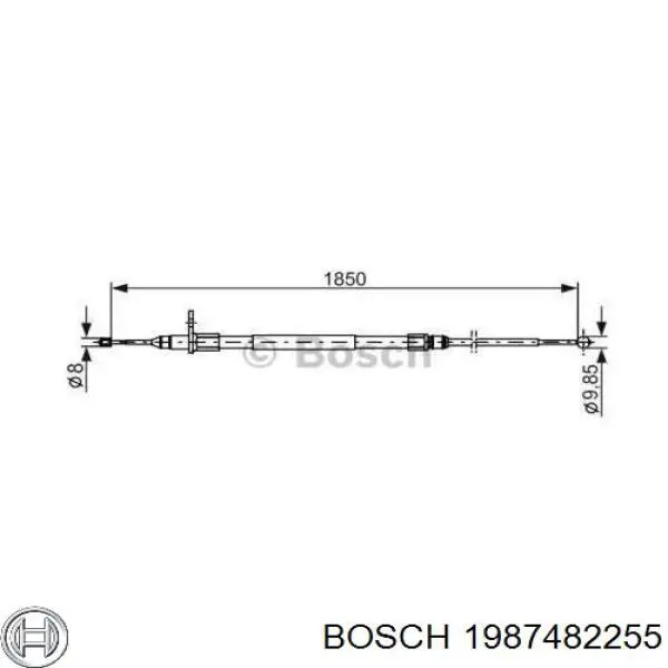 SPB000073 Britpart трос ручного тормоза задний левый