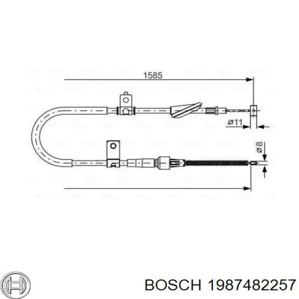 Задний правый трос ручника 1987482257 Bosch