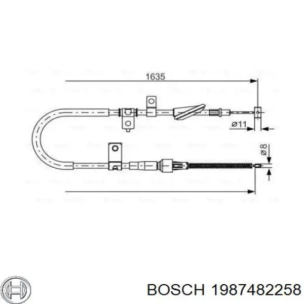 Трос ручника 1987482258 Bosch