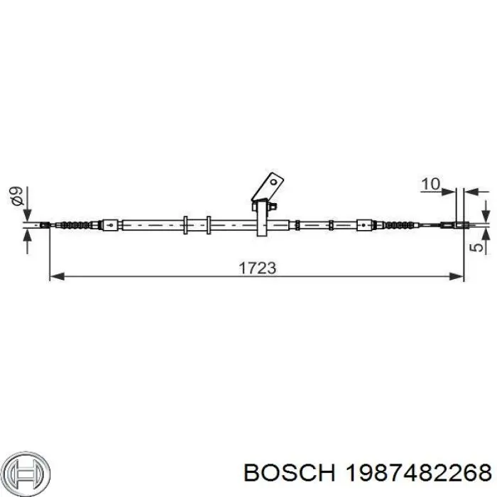 Трос ручника 1987482268 Bosch