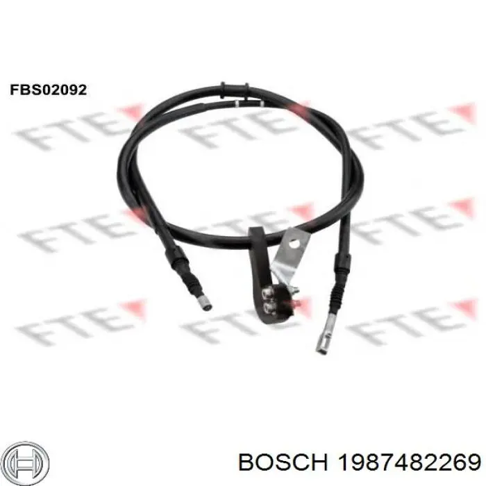 Трос стояночного тормоза задний правый Bosch 1987482269 цена, от 30.28 USD