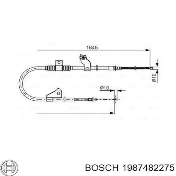 Задний правый трос ручника 1987482275 Bosch