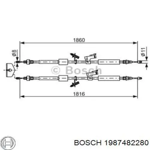 Купить 1987482280 Bosch Тормоз стояночный
