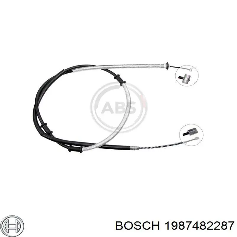 Купить 1987482287 Bosch Трос стояночного тормоза задний левый