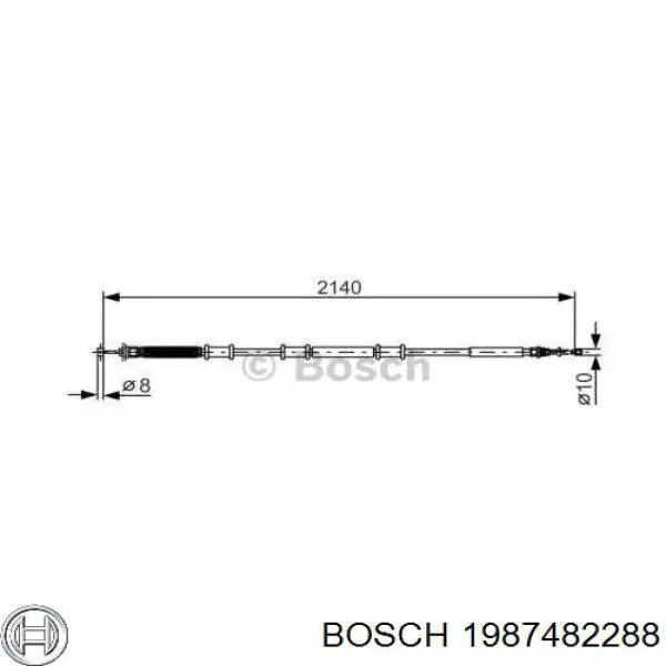 Задний правый трос ручника 1987482288 Bosch