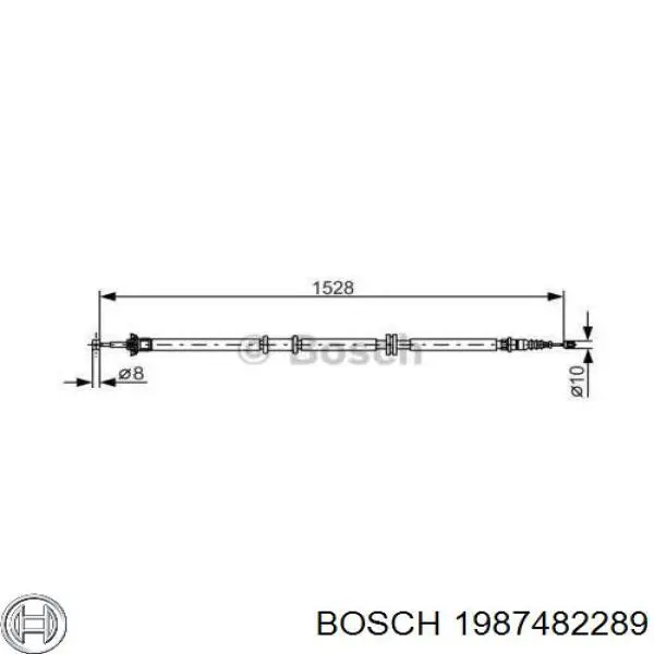 Задний правый трос ручника 1987482289 Bosch