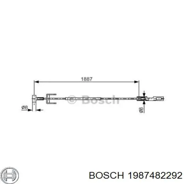 1 987 482 292 Bosch передний трос ручника