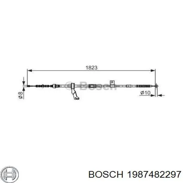 Купить 1987482297 Bosch Задний правый трос ручника