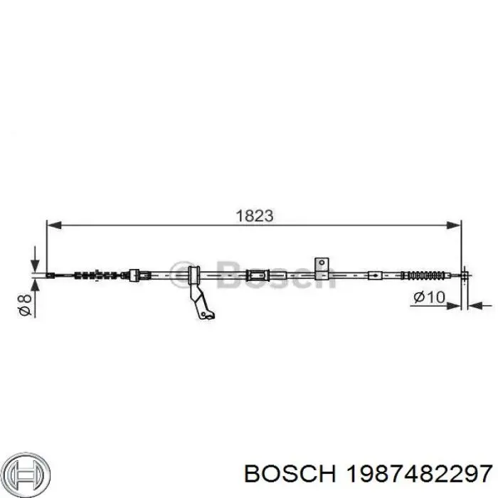 1987482297 Bosch трос ручного тормоза задний правый