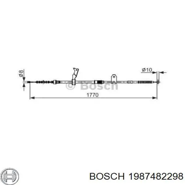 Трос ручника 1987482298 Bosch