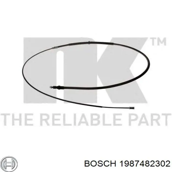 1987482302 Bosch Трос ручного тормоза задний правый/левый