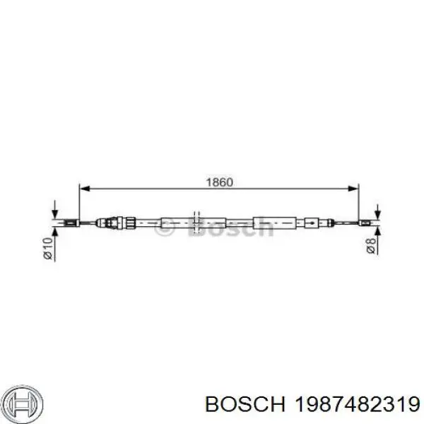 Трос ручника 1987482319 Bosch