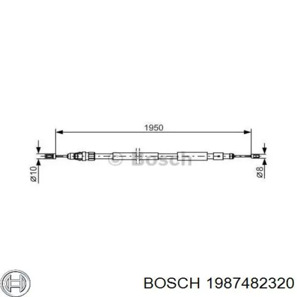 Задний правый трос ручника 1987482320 Bosch