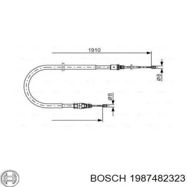 Задний трос ручника 1987482323 Bosch