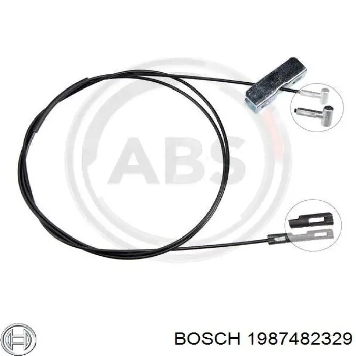 Задний трос ручника Bosch 1987482329 цена, от 16.65 USD