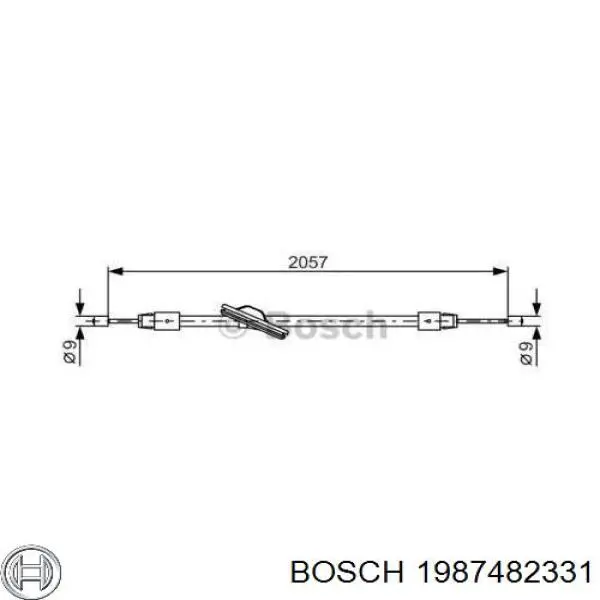 1987482331 Bosch трос ручного тормоза передний