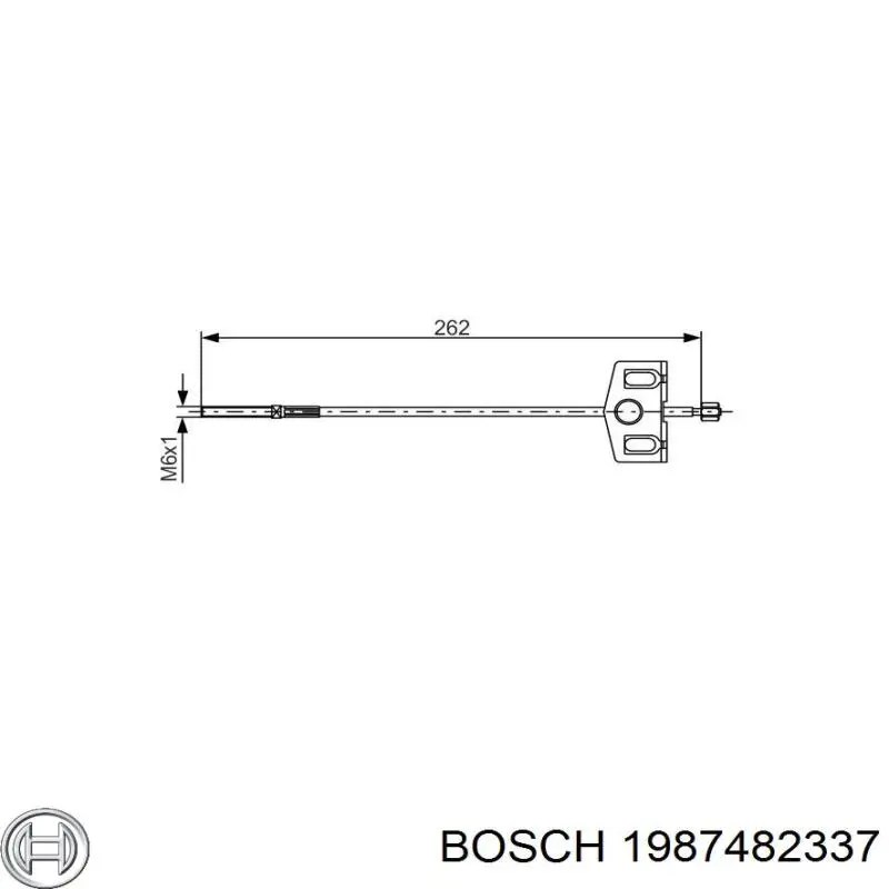 Трос ручного гальма передній 1987482337 Bosch