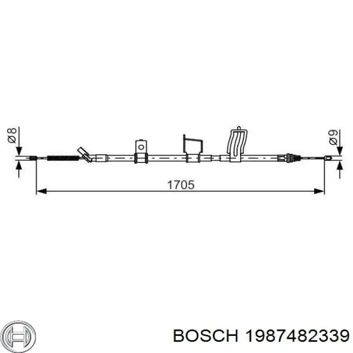 Задний правый трос ручника 1987482339 Bosch