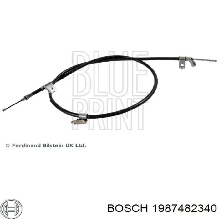 Трос ручного тормоза задний Bosch 1987482340 цена, от 29.33 USD