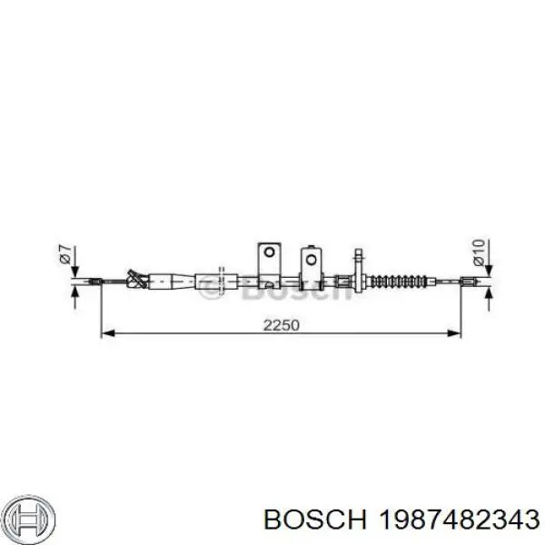 LABR1873 Starline Трос ручного тормоза