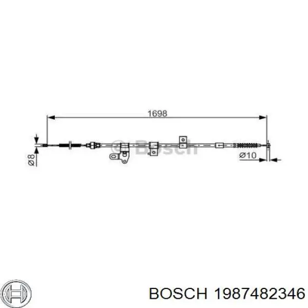 Задний правый трос ручника 1987482346 Bosch