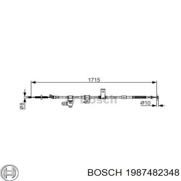 Задний правый трос ручника 1987482348 Bosch