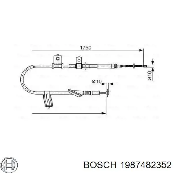 Трос ручника 1987482352 Bosch