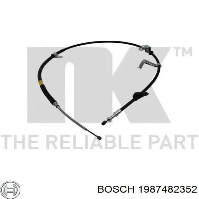 Трос ручного тормоза задний Bosch 1987482352 цена, от 12.67 USD