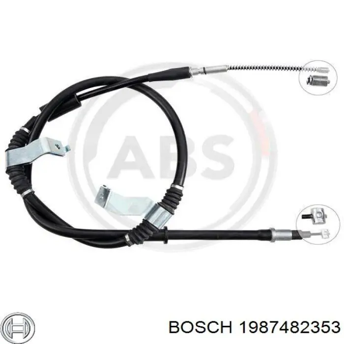Cable de freno de mano trasero izquierdo 1987482353 Bosch