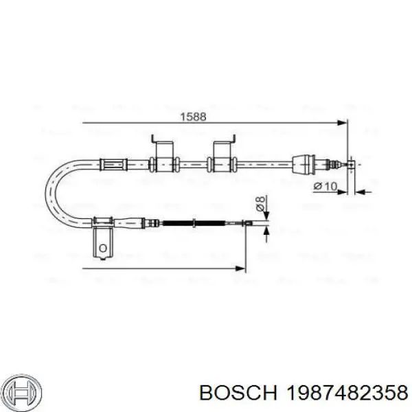 Трос ручника 1987482358 Bosch