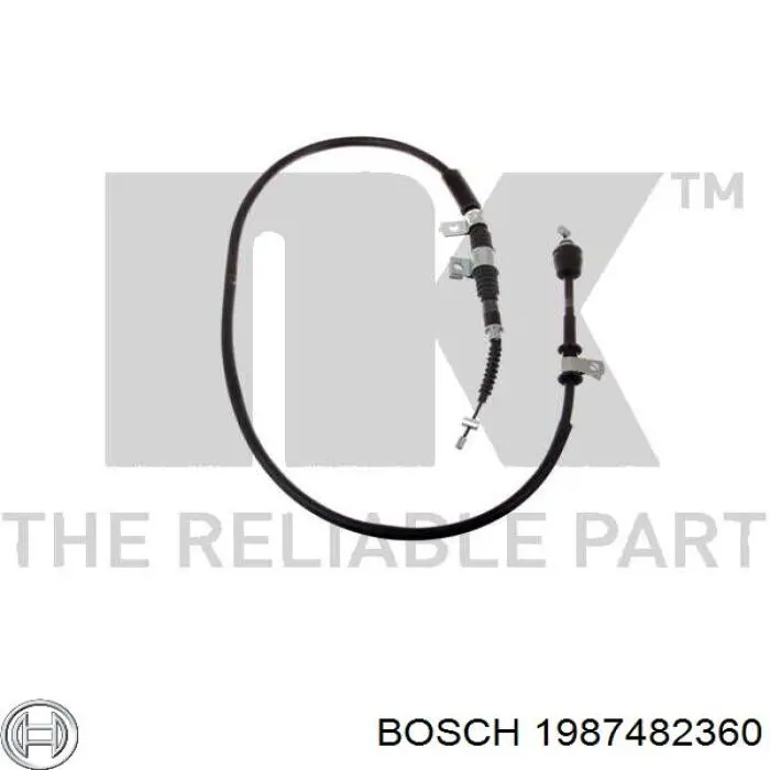 Задний правый трос ручника 1987482360 Bosch