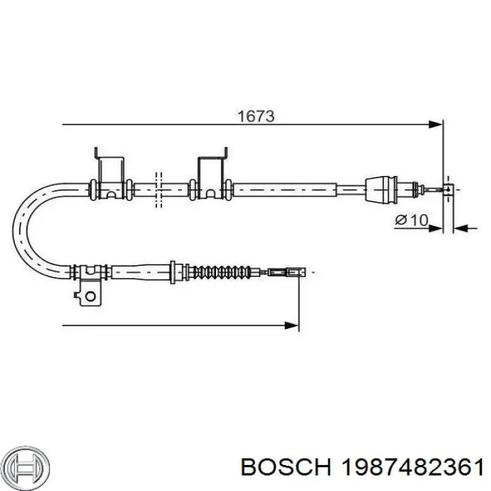 Трос ручника 1987482361 Bosch