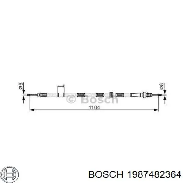 Трос ручника 1987482364 Bosch