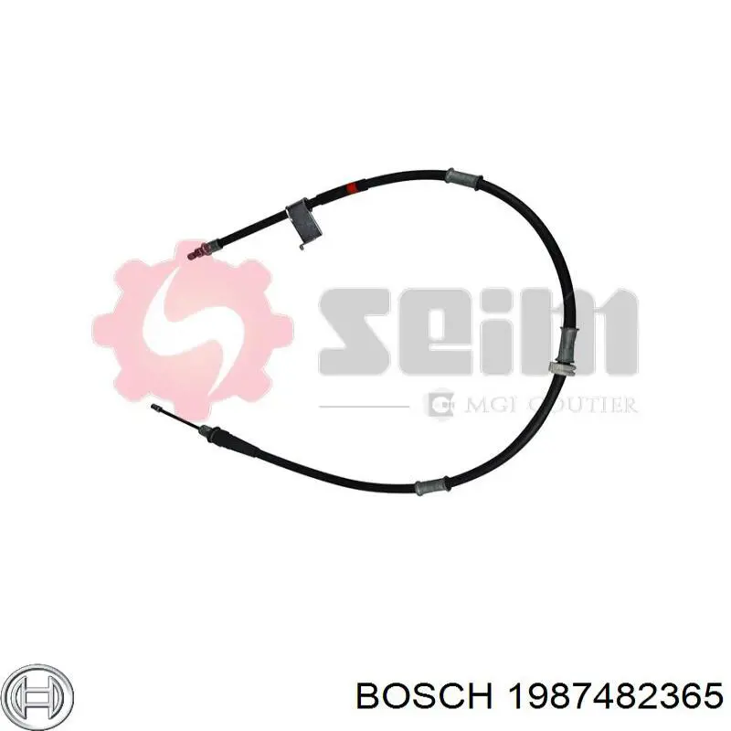 Cable de freno de mano trasero izquierdo 1987482365 Bosch