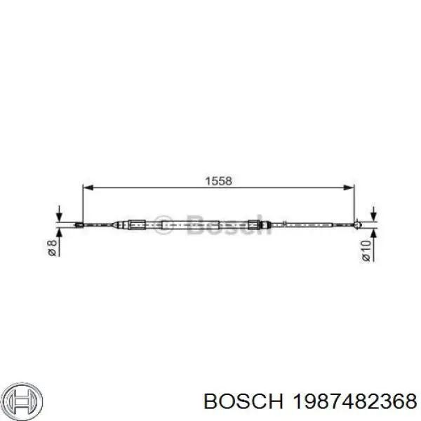 Задний трос ручника 1987482368 Bosch