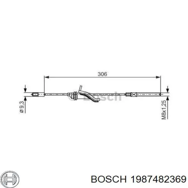 1987482369 Bosch трос ручного тормоза передний