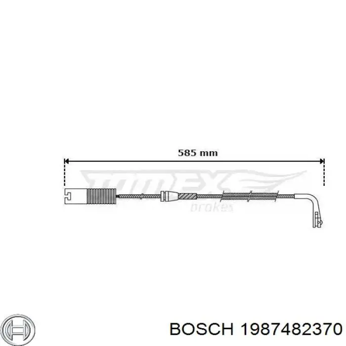 Задний трос ручника 1987482370 Bosch
