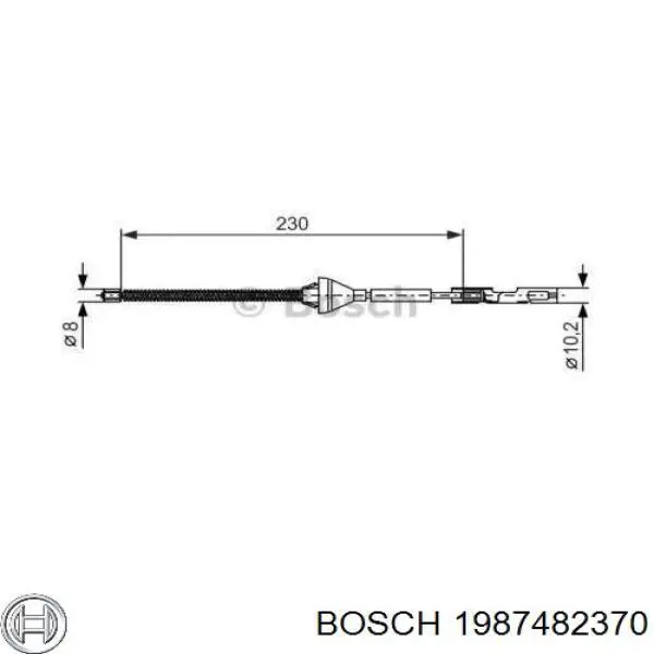 1987482370 Bosch трос ручного тормоза задний правый/левый