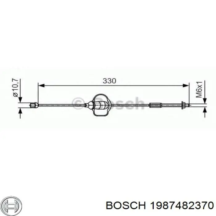 1987482370 Bosch Трос ручного тормоза задний правый/левый