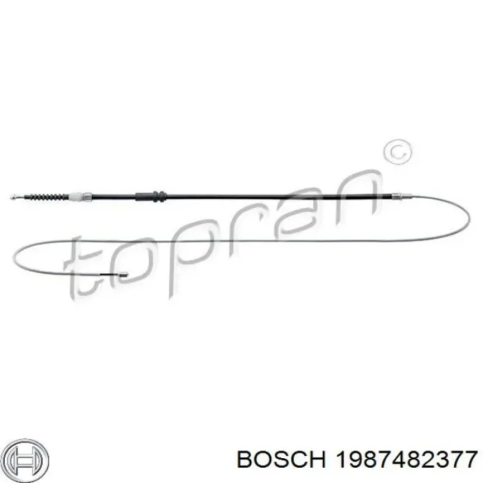 Задний трос ручника Bosch 1987482377 цена, от 14.84 USD
