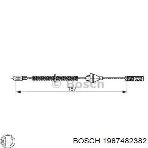 Задний трос ручника 1987482382 Bosch