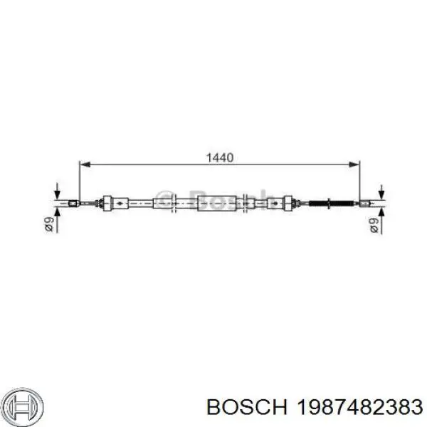 Трос ручника 1987482383 Bosch