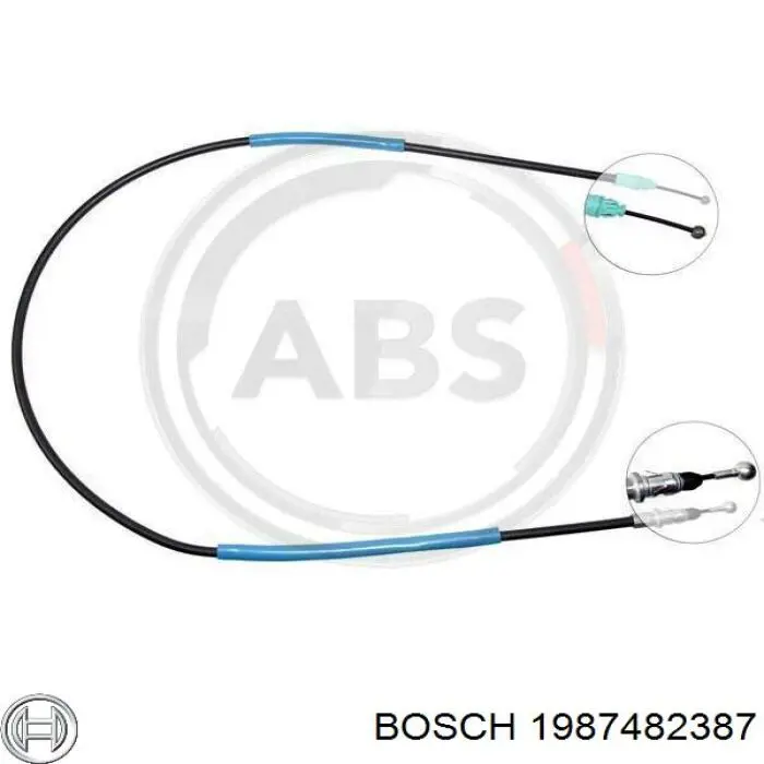 Трос ручного тормоза задний Bosch 1987482387 цена, от 14.53 USD