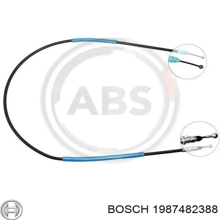 1987482388 Bosch Трос ручного тормоза задний, правый